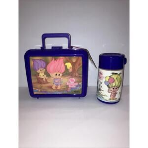 Vintage 1992 NEW TREASURE TROLLS ALADDIN LUNCHBOX W/Thermos Never Used W/TAG